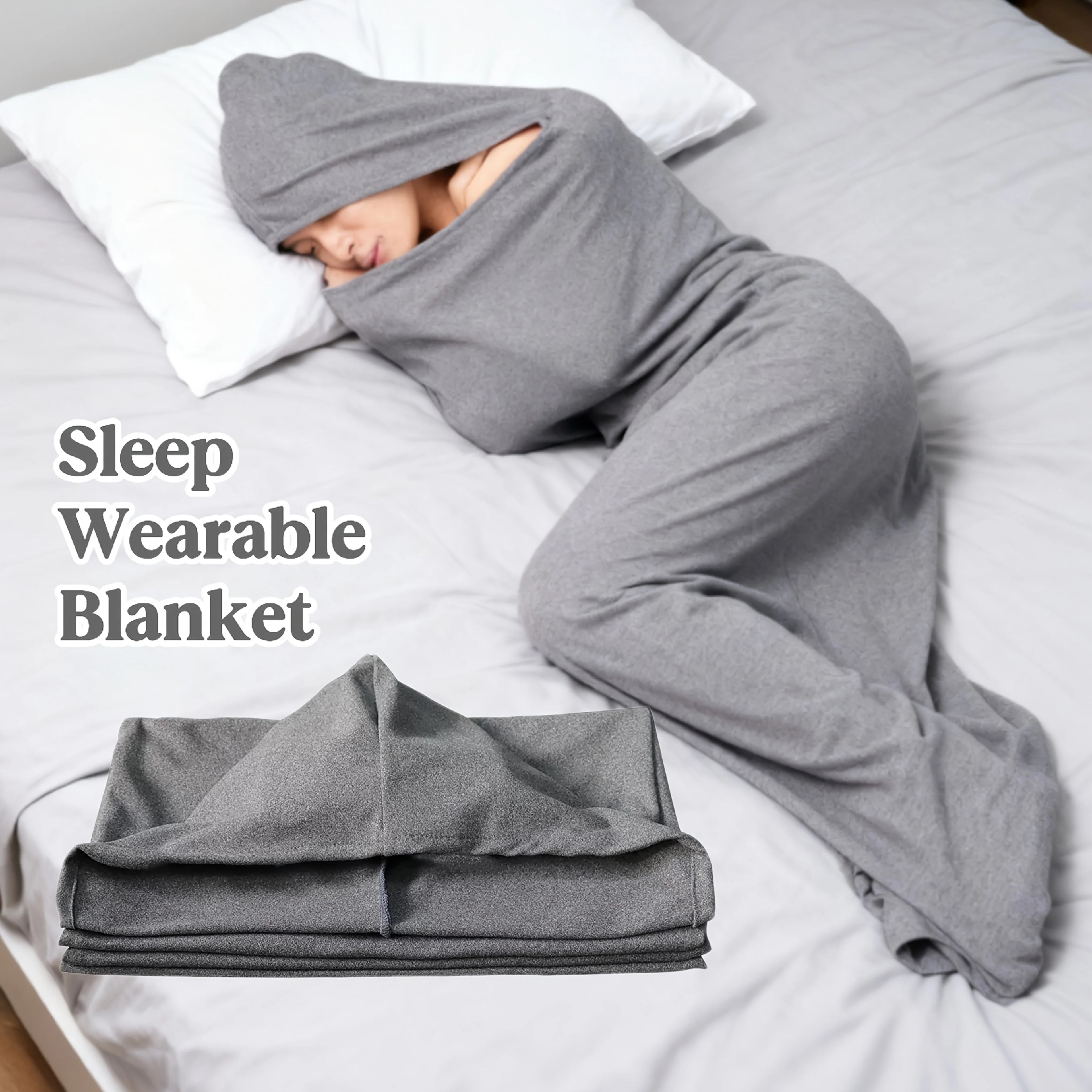 Heavyweight Wearable Blanket with Hood