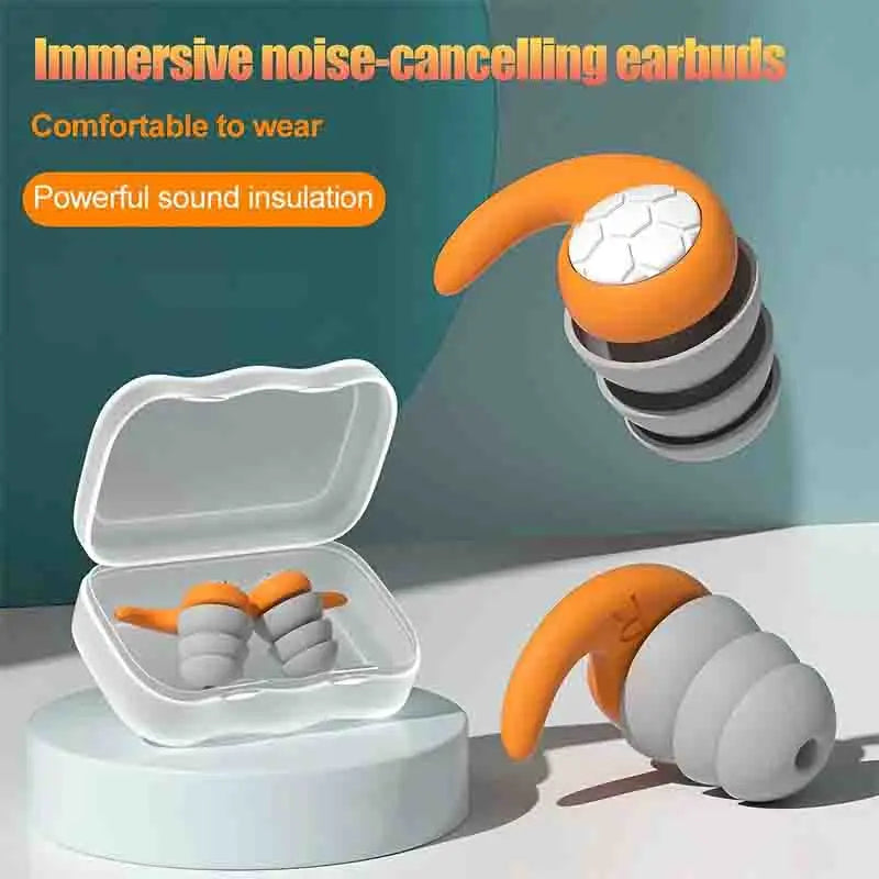 Noise Cancellation Silicone Earplugs